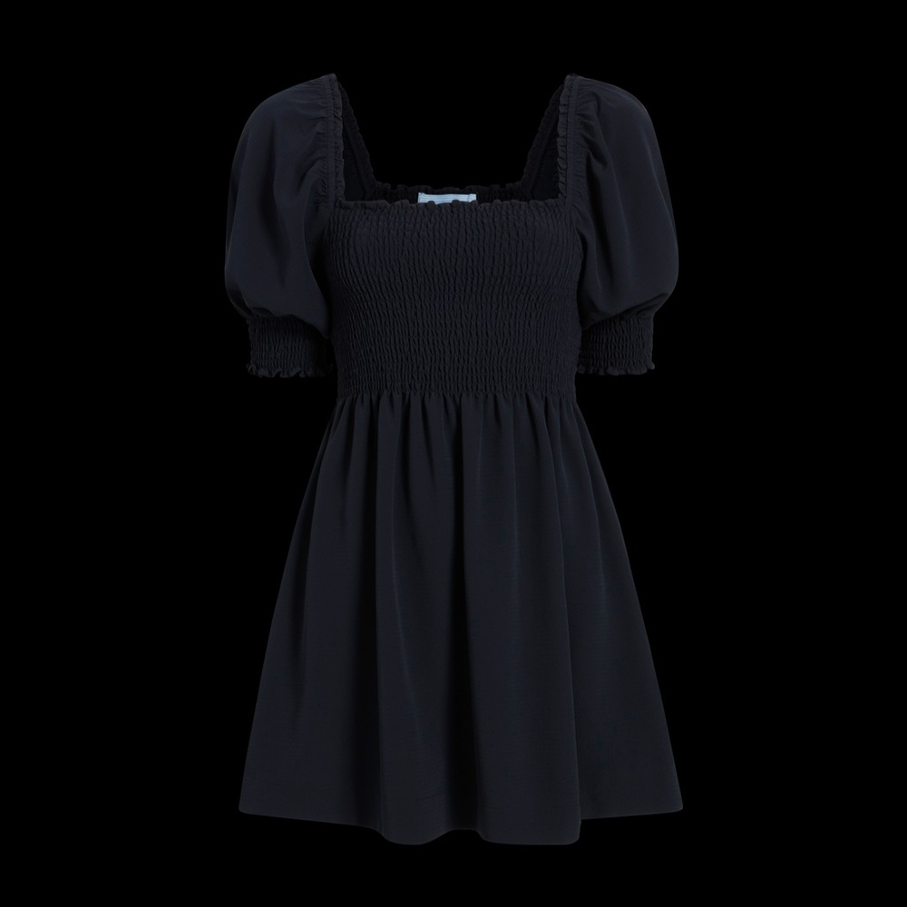 Hill House Home The Athena Nap Dress - Black Crepe Size SWrinkle Resistant Black